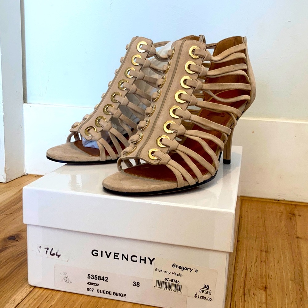 EUC- Givenchy Suede Caged Sandals